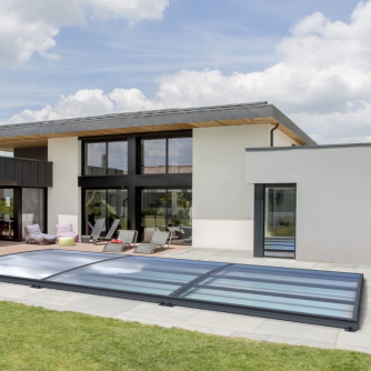 Abri piscine plat