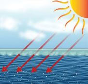 Gain température bâche été piscine